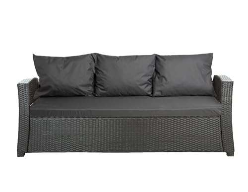 Setgarden® Bankauflage   Outdoor sitzkissen für Gartenbank für polyrattan  Polster Outdoor   Bankpolster für Hollywoodschaukel Sitzbank (Anthrazit, 160x60x50cm)