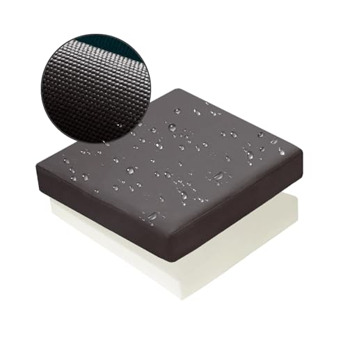 SYLC Wasserdicht Polster Für Gartenmöbel Sitzkissen Auflagen Outdoor Rattan Terrasse Maßgeschneidert (40×40×10cm +Sponge,Dark Grey)