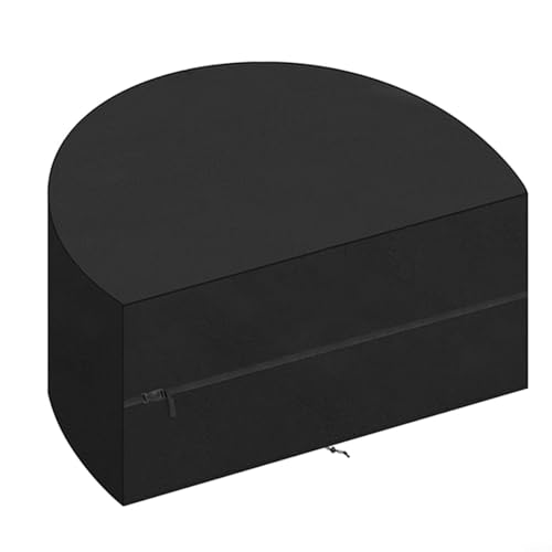 FUANA Sonneninsel-Abdeckung, halbrunde Plane, Garten, halbrund, Sonneninsel, wasserdichte Möbelabdeckung, halbrunde Abdeckung, Insel-Sonnenkleider für Sonneninsel, Terrassenliege, Rattan (205 x 110 x