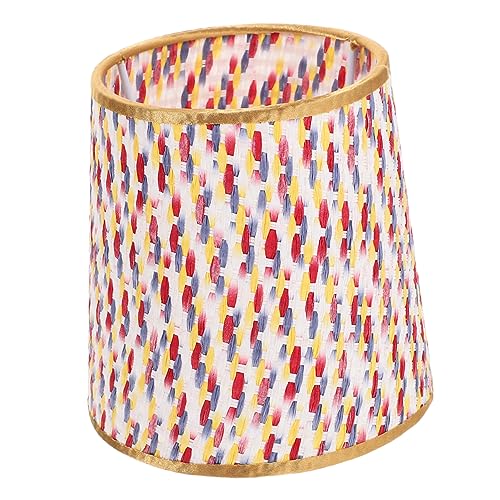 PartyKindom Buntes Lampenschirm Dekorativ Lampenschatten Rattan Abdeckungen Für Nachttischlampen Einfach Schlafzimmer Mit Hellem Schatten Gewebte Glockenförmiger Lampenschirm Kunst Tuch Stoff