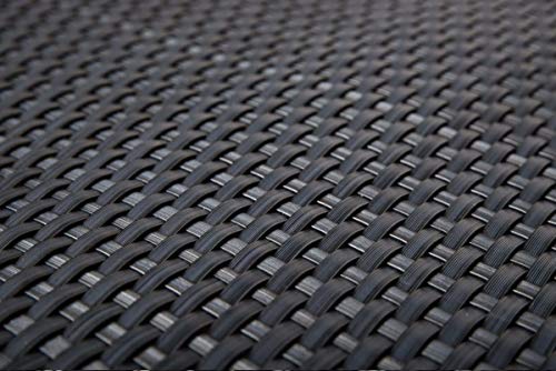 Sellon24 PE Rattan Balkonverkleidung Balkonbespannung Windschutz Matte für Balkon Terrasse Garten (17,99€/m2) (RD03 Anthrazit/Dunkel Grau, 80)