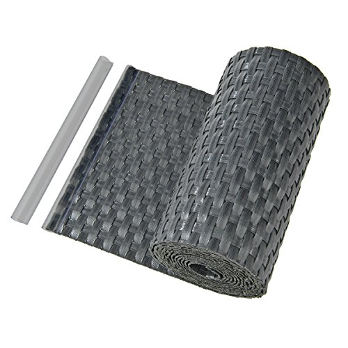 PE-Sichtschutzstreifen Zaunblende Sichtschutz Rattan Zaunblende in anthrazit