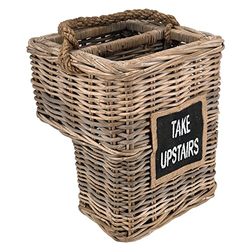 Vintage-Line Treppenkorb Take Upstairs Leinen Rattankorb mit Tau
