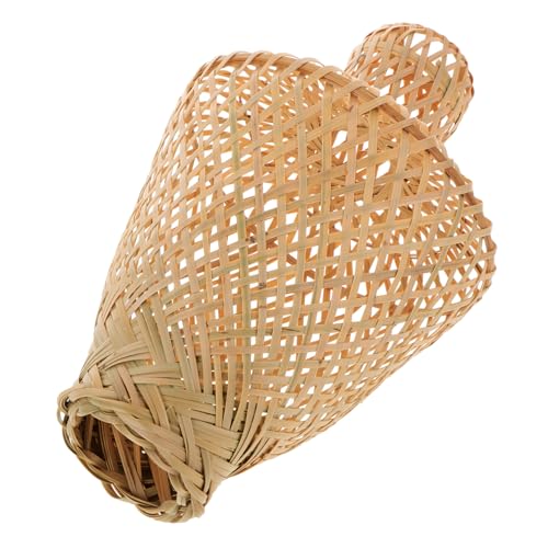 DEARMAMY Lampenschirm Aus Bambus Gewebter Lampenschirm Aus Weide Pendellampenschirm Aus Rattan Boho-lampenschirm Für Außenbereich Mit Jute