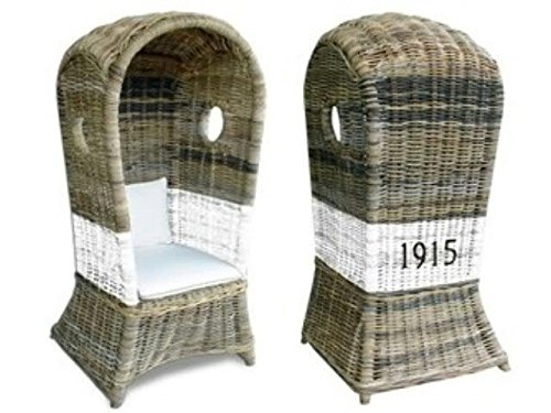 Strandkorb -  Rattan  - 75cmx66cmx172cm - Hochwertiger Strandstuhl