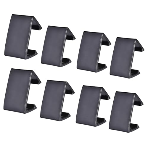 EAZHOP Möbel-Verbindungsklemmen Sofa Clip Halteklammern, 8 Stück Rattan Möbel Verbinder Lounge Set Clips für Gartenmöbelset Modul Outdoor Couch Patio Möbel(Schwarz) (43 * 31 * 23mm)