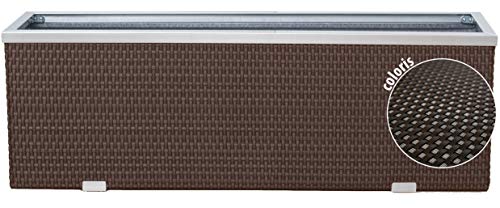 RATTANART Polyrattan Pflanzer mit Aluminiumrahmen, Dunkelbraun, SG03130RD02