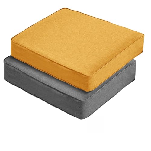 YFHT Gartenstuhlkissen, individuelle Größen/dick, rutschfeste Optionen, wasserdicht, Outdoor Sitzkissen für Rattanstühle, Sofa, Terrasse,, Outdoor Möbel, mehrere Farben erhältlich