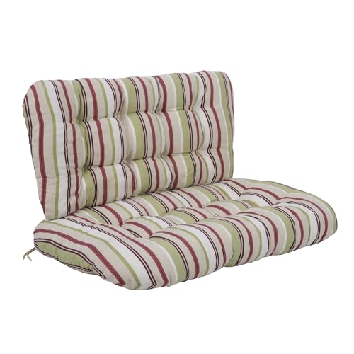 PATIO Gartensofa Polster 95 cm Marocco Sitzkissen mit Rückenlehne Bankauflage Rattangarnitur mit Schnüren