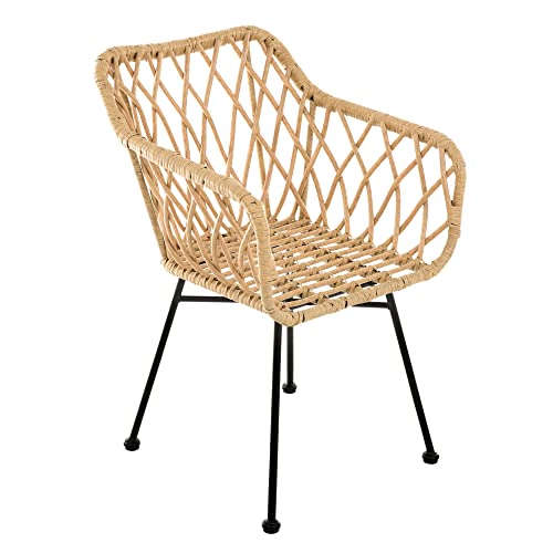 PATIO Korbsessel Desire Poly Rattan Sessel mit Armlehne Gartensessel Gartenstuhl Wetterfest Indoor/Outdoor Rattan-Optik