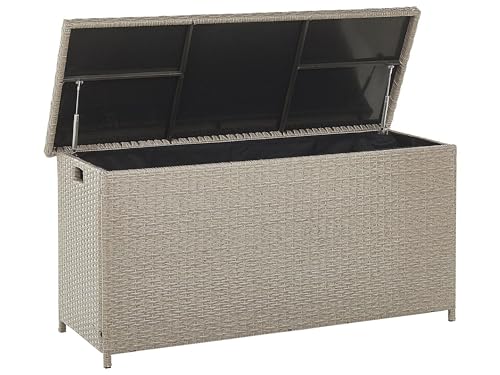 Beliani Praktische Rattan 290 L 126 x 46 cm Taupe Modena