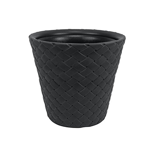Massive anthrazit Blumentopf Matuba Kunststoff Stil Übertopf 40 cm