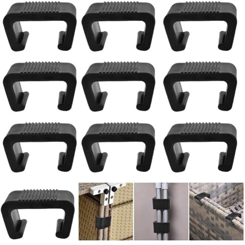 Rattan-Möbel-Clips, Terrassen-Set-Möbel-Clips, Sofa-Verschlüsse, Clip, Sektionalverbinder für Rattanstühle, Garten, Wohnzimmer (4,3 cm), 10 Stück